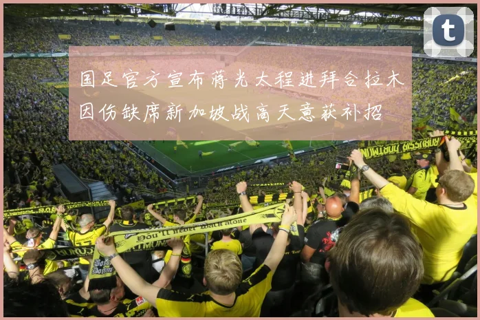 国足官方宣布蒋光太程进拜合拉木因伤缺席新加坡战高天意获补招